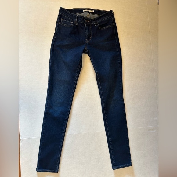 Levi’s 711 Skinny dark wash 5 pocket style denim blue jeans Sz-26 K5 - Picture 4 of 11